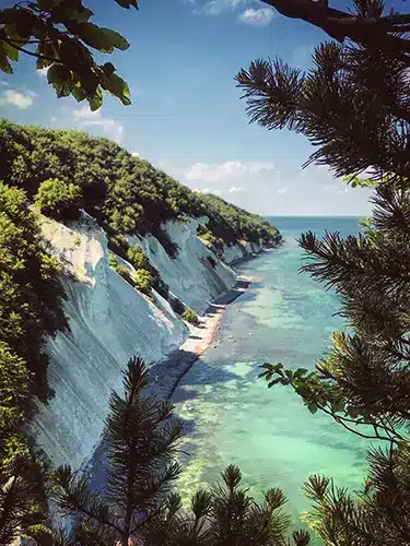 Møns Klint op het eiland Møn, Zuid-Seeland - foto door Sascha Bendix
