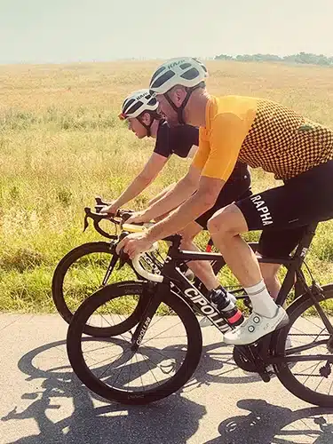 Twee gasten op de fiets - Møn Camping